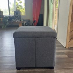 gray ottoman with storage 