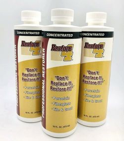 Qty (5) Bottles of Restore 4 Professional Restorer Porcelain Fiberglass Tile & Grout New
