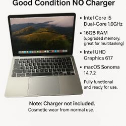 MacBook Air 13” 2019 - 16GB RAM - Good Condition NO charger
