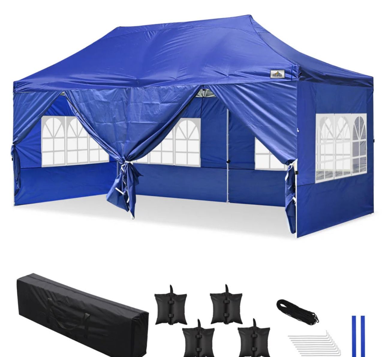 10x20' Heavy Duty Canopy Party Tent Waterproof Gazebo w.4Sidewalls 