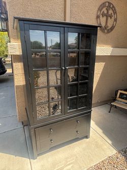 Beautiful double glass door cabinet