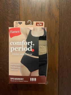 Hanes Comfort Period Underwear 3-Pack Size M