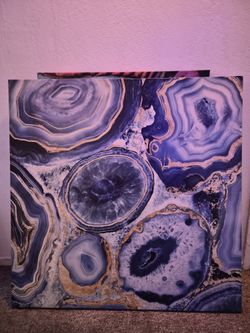 Canvas Art Blue Agate