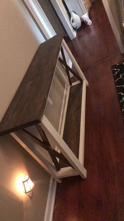 Farmhouse entryway/buffet tables