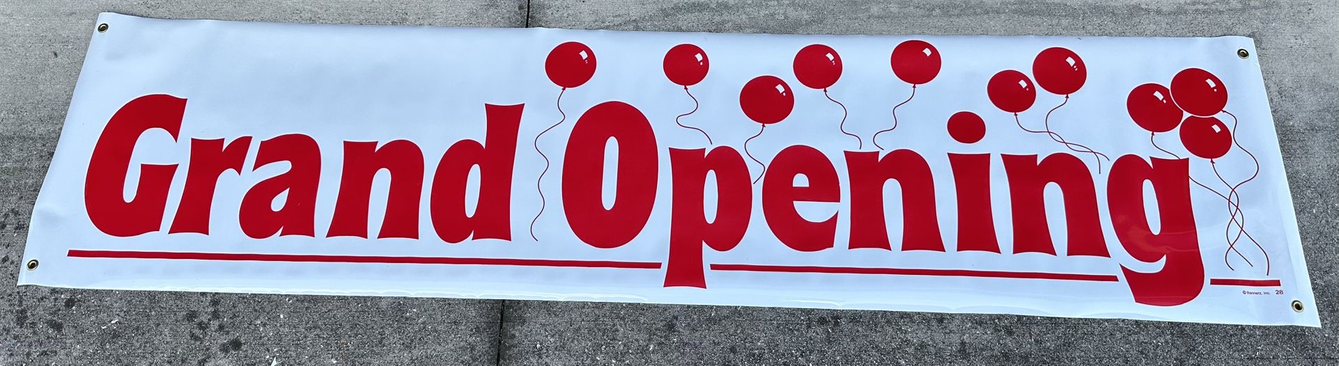 New High Gloss Plastic Grand Opening Banner 