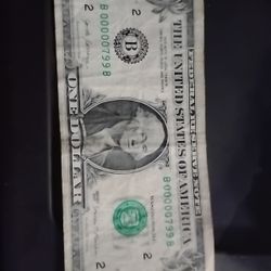Valuable Dollar bill with very low serial number(poker value)