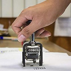 COSCO Automatic Numbering Machine, 6-Digits, 8 Modes, Black Ink 