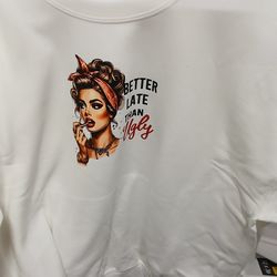 Crew sweatshirt  $25 each