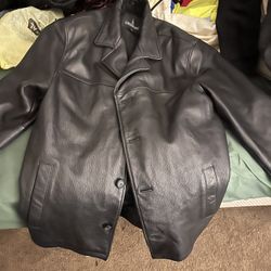 London Fog Leather Coat 