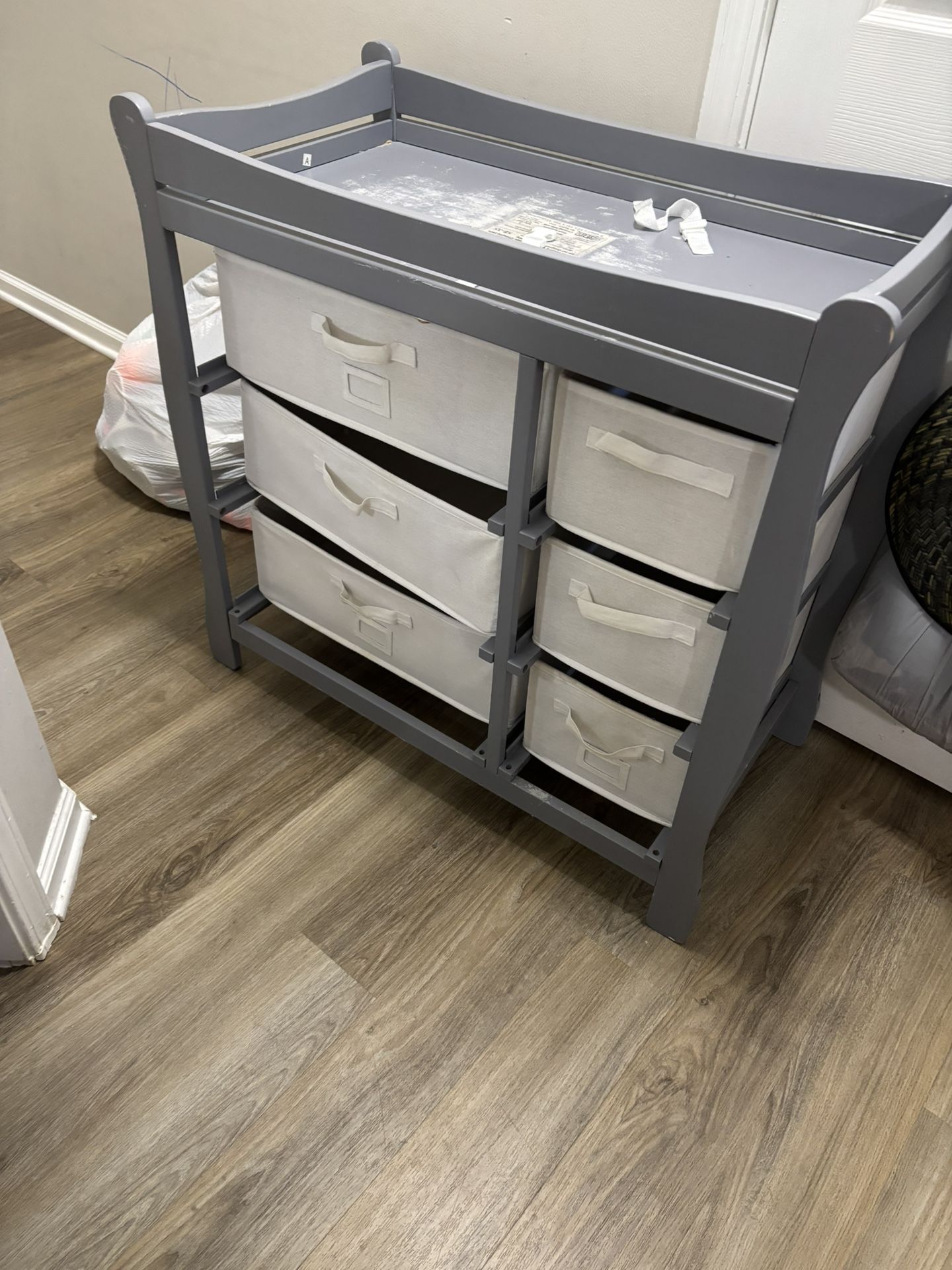 Gray Changing Table