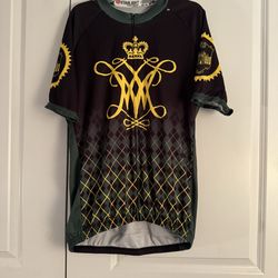 Men's Short-Sleeve Cycling Jersey in Black & Green size xxl