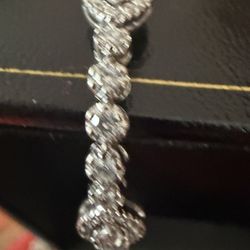 18k Diamond Link Bracelet  1.38 Carat 