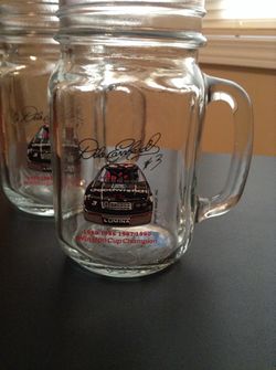 Dale Earnhardt Glass collectible mugs 2