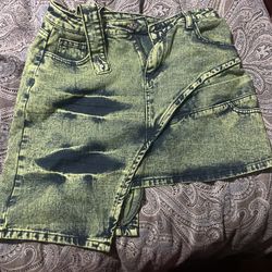 cute y2k green skirt 