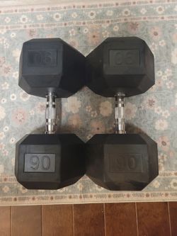 Urethane Hexagon Dumbbells-90lbs Cash Only 