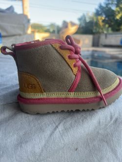UGG Neumel Il Toddler Girls Shearling Chukka Boot in Beachwood/Papaya Size 8