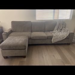 grey couch with storage 