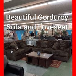 🤓 Beautiful Corduroy Sofa And Loveseat Set