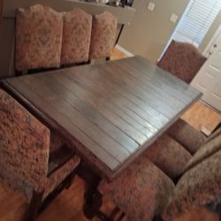 Rustic Elegence Dining  Table 8 Chairs