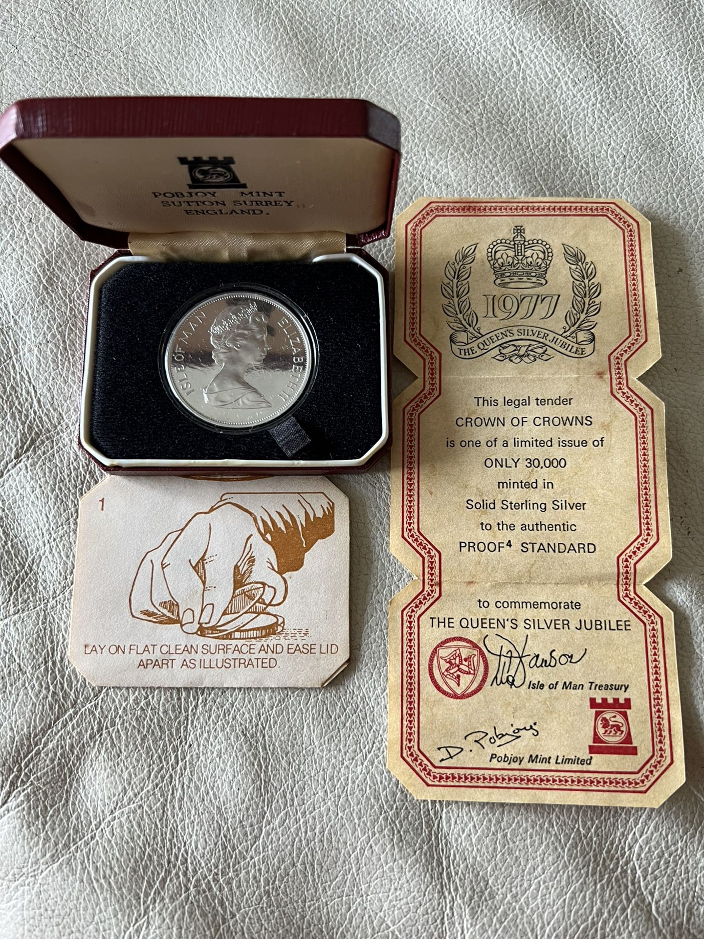 PURE STERLING SILVER ELIZABETH ISLE OF MAN COIN FOR SALE 