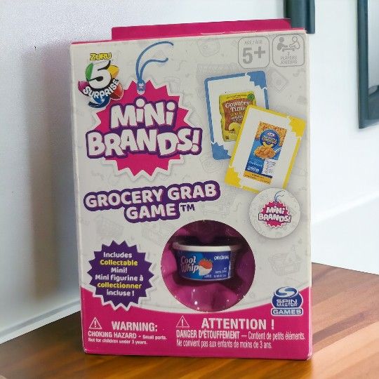 Mini Brands Grocery Grab Card Game NIB Unopened Plus BONUS Mini NEW