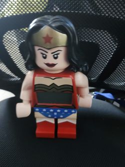 Wonder Woman Lego Clock Alarm Used