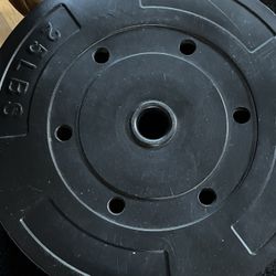 two 25 pound plates