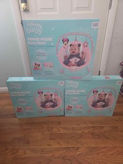 Bright Starts Disney Baby Minnie Mouse Rosy Skies Comfy Bouncer