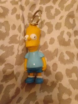 1990  vintage iconic Bart Simpson 3" keychain