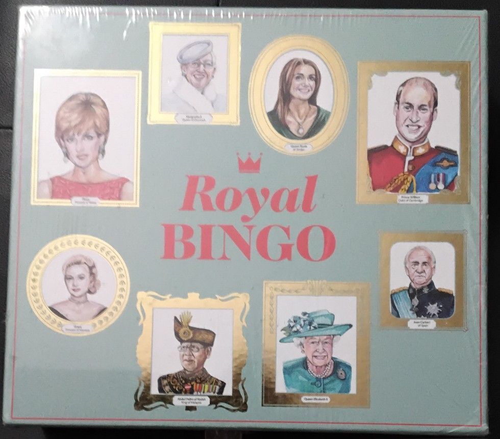 ​Royal Bingo Party Game by Laurence King | New Factory Sealed | Feat. Queen Elizabeth, Princess Diana & More