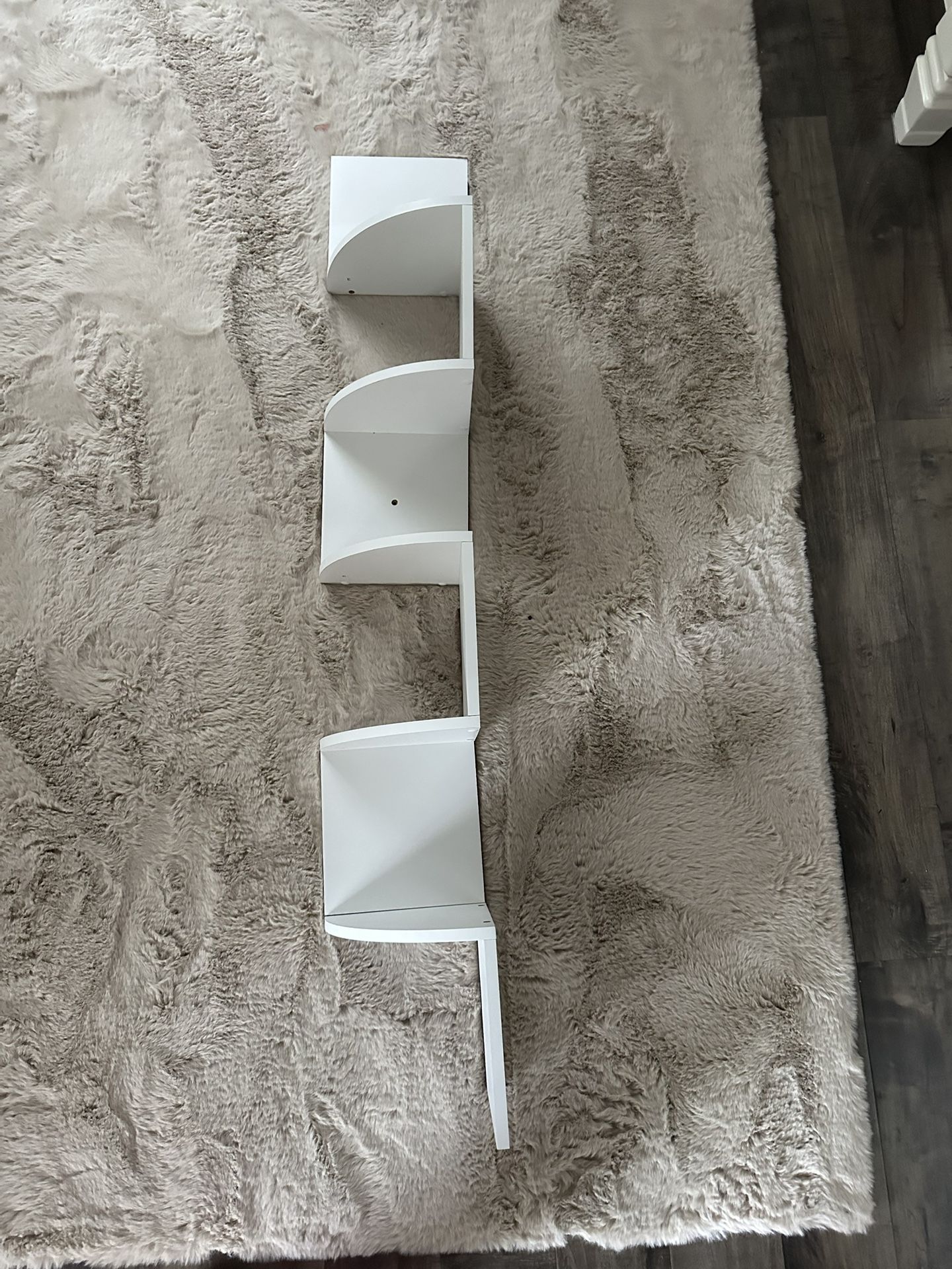 Corner Hanging White Shelf