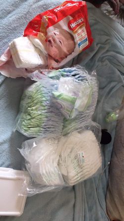 Newborn and size 2 pampers