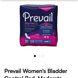 Prevail Daily Pads  9 Bags Of 20 Each