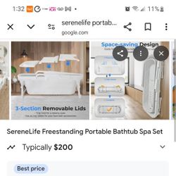 Serenelife  Bathtube And Spa Set