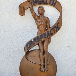 Vintage sign  Chiropractic Health metal wall Decor Heavy