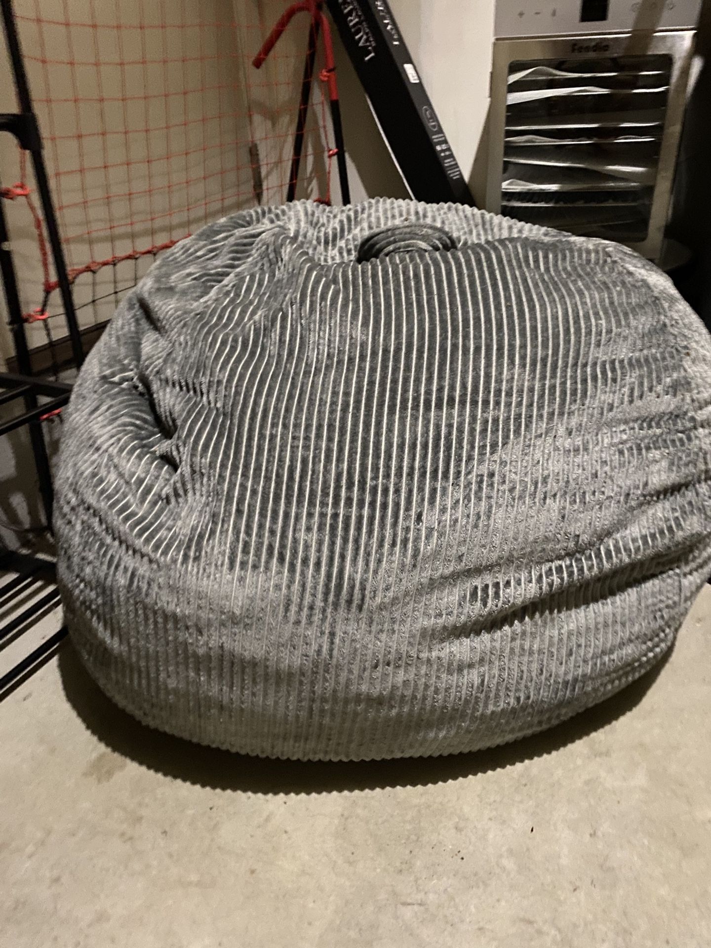 Oversized Gray Bean Bag 