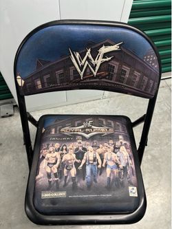 legitimate vintage WWF commemorative folding chairs from the Attitude Era
