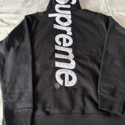 Supreme Satin Appliqué Hooded Pullover size Medium
