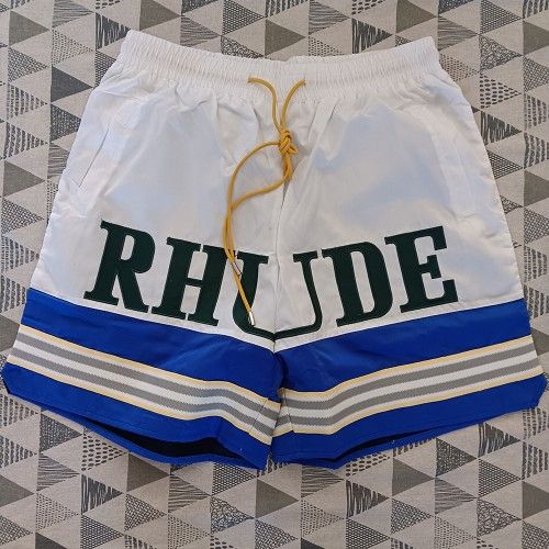 Rhude Logo Shorts Men Women Drawstring Summer Style Shorts
