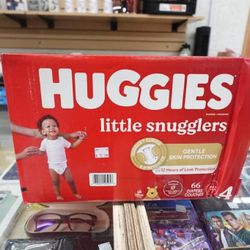 Huggies Little Snugglers Baby Diapers, Size 4 (22-37 Pounds) 66 Count 