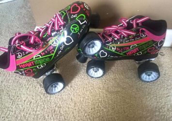 Peace Sign Roller Skates