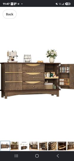 BRAND NEW STO'SENSE 55" Curved Bar Buffet / Sideboard - Walnut