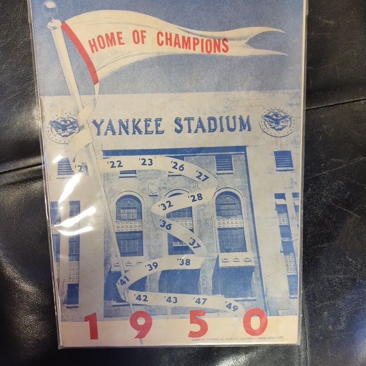 NEW YORK YANKEES PROGRAM Vs WASHINGTON NATIONALS / SENATORS