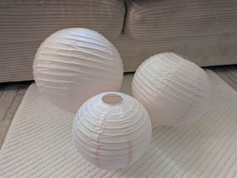 Pink Paper Lanterns Set of 3