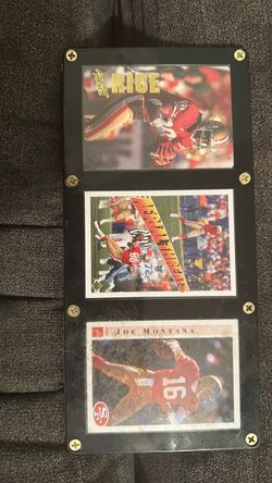 Jerry Rice & Joe Montana 49ers Football Cards Display
