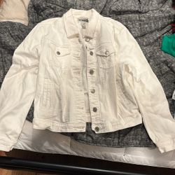 Route 66 White Jeans Jacket