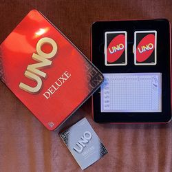 Uno Deluxe Card Game in Tin