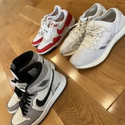 SNEAKER LOT SZ8 - JORDAN 1, ADIDAS ULTRA BOOST, NIKE SB