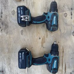 Two Drills! Makita Drill LXT 18v XFD01