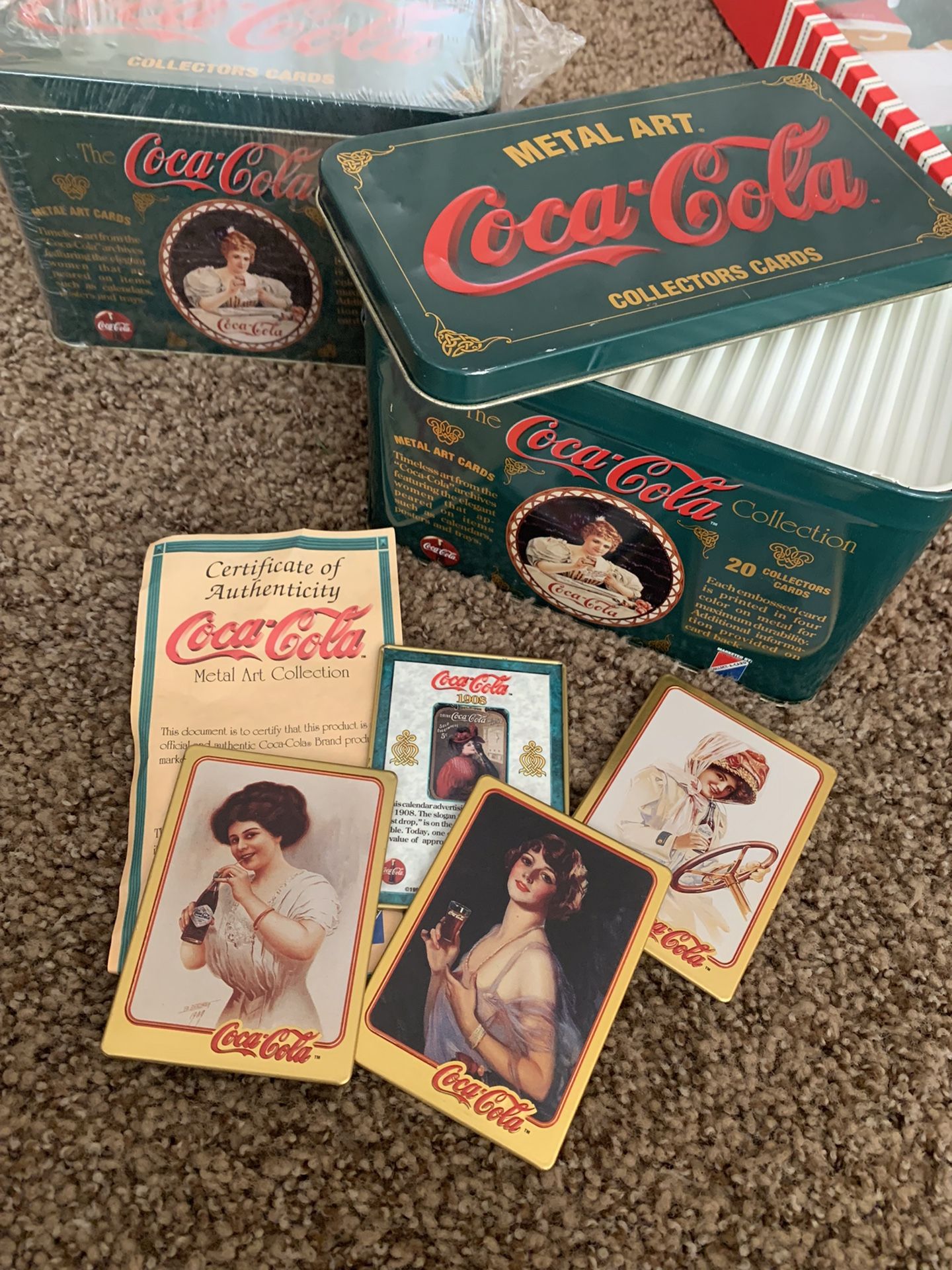 Coca Cola Metal Art Collector Cards